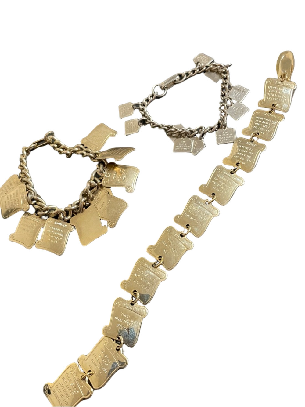 Lot of 10 Commandments 2 Children’s Bracelets & Book Marker
